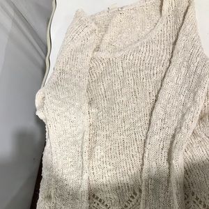 White lace sweater